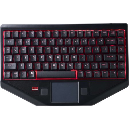 TG3 ELECTRONICS Keyboard; Rugged 82 Key Keyboard W/ Touchpad And Red Backlighting. KBA-BLT-5RBUVS